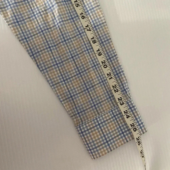 Jack Maverick Soft Blue Plaid Long Sleeve Men’s‎ Dress Shirt Button Size L Large - Picture 13 of 13